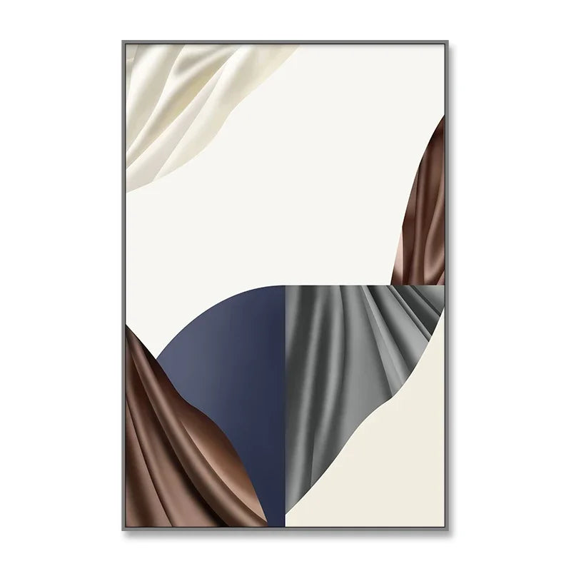 Abstract Geometric Canvas Wall Art Luxury Room Mural for Living Room or Bedroom
