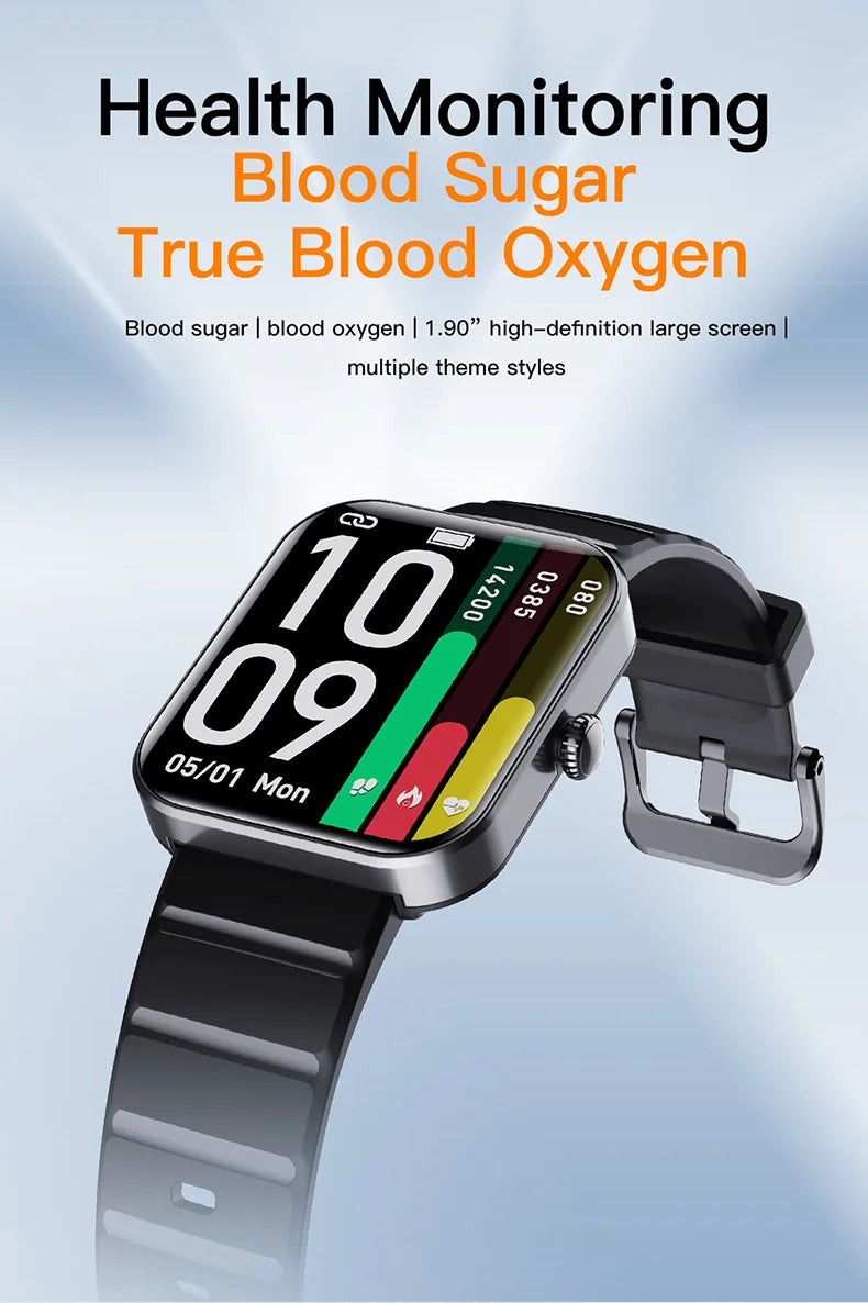 Fitness Smart Watch with Body Temp & Blood Pressure – Pink Silicone Strap