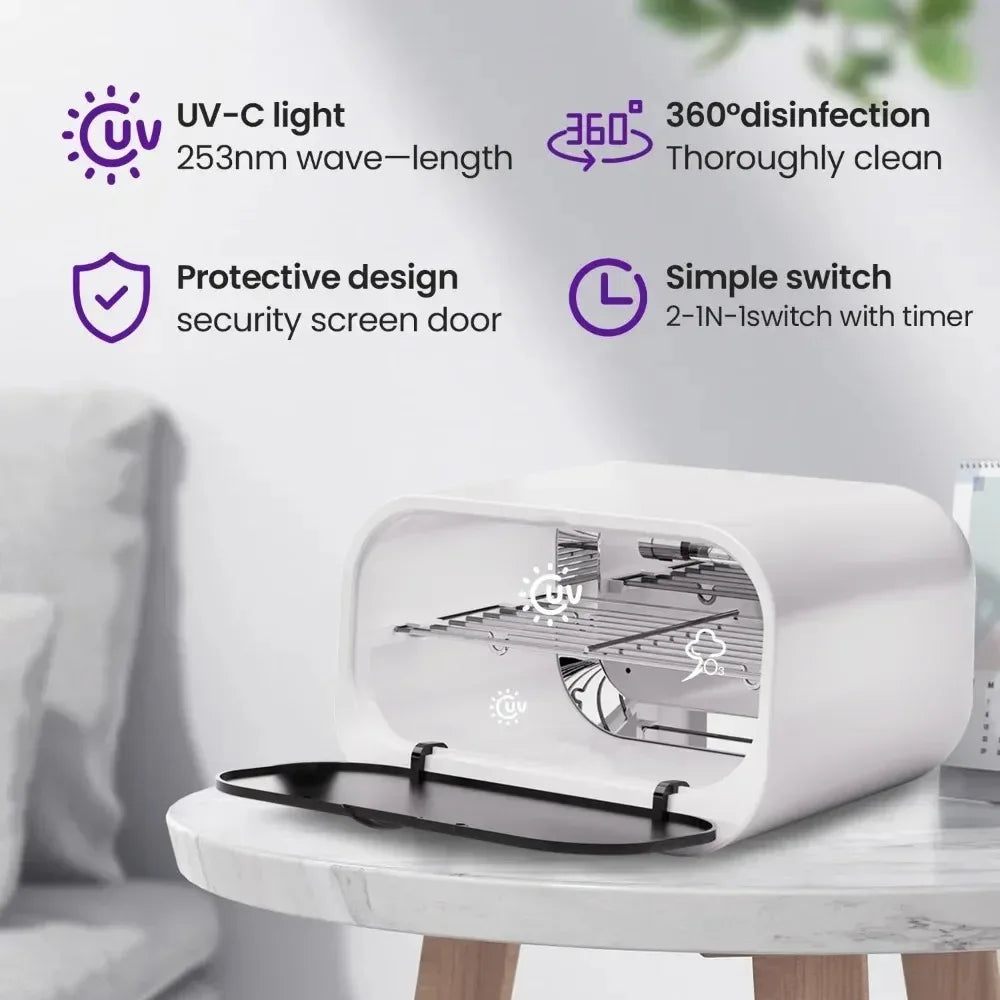 UV Ozone Sterilizer Box Double Layer Shelf for Home and Medical