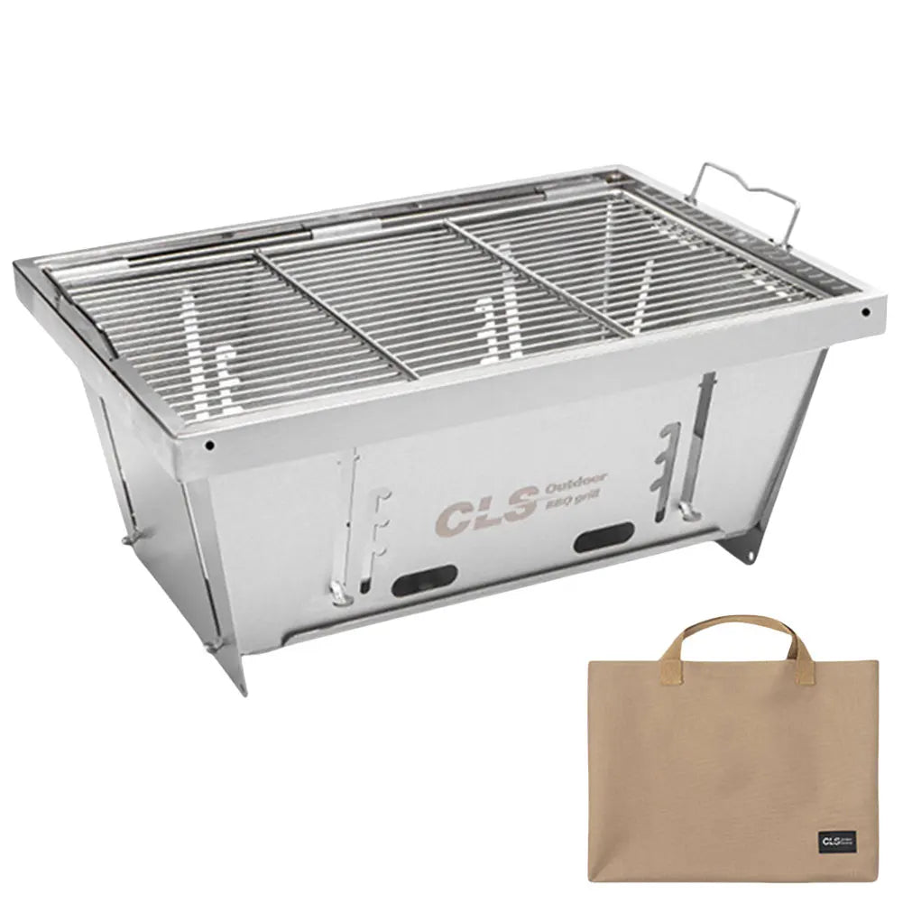 Outdoor Camping BBQ Stove – Compact Folding 304 Steel Grill