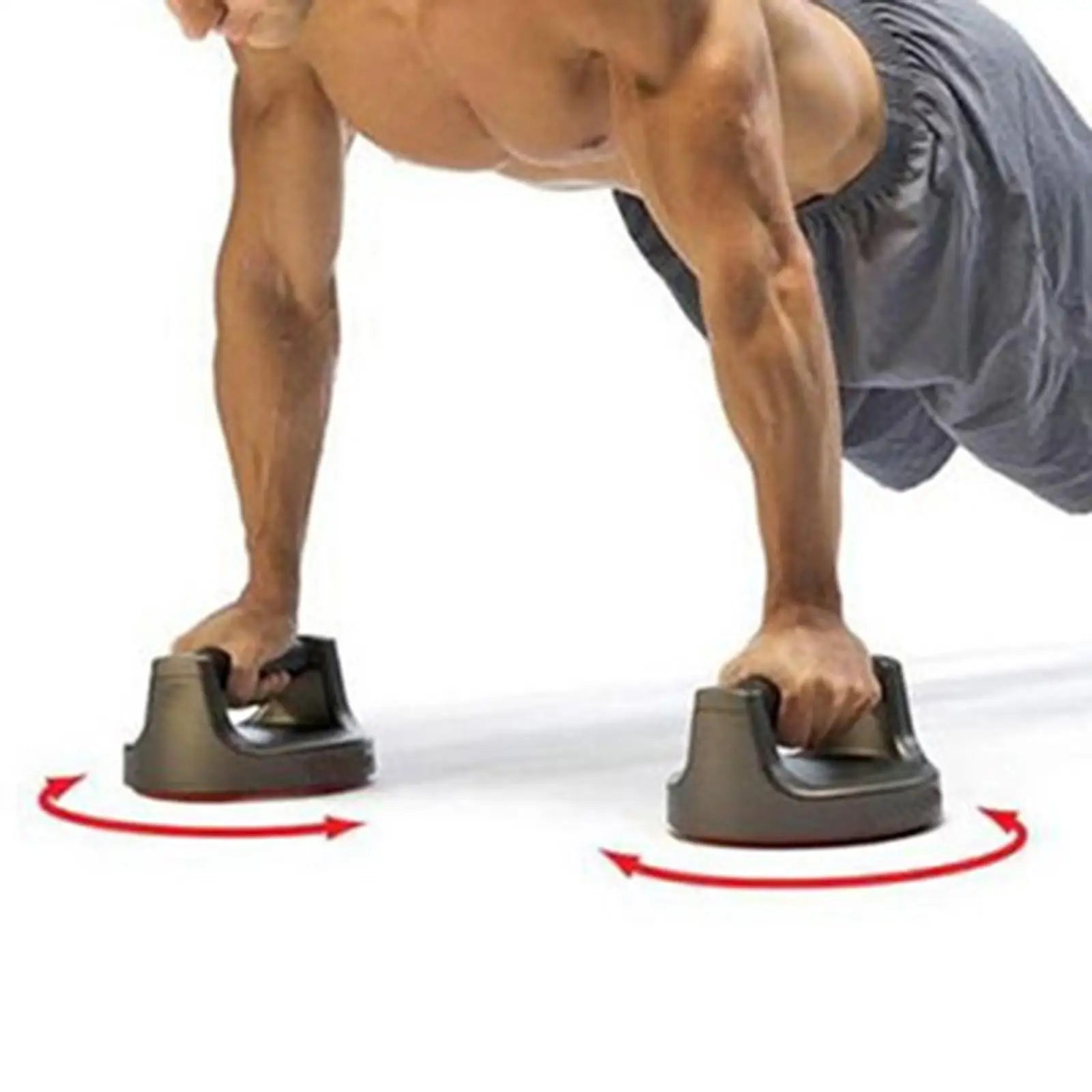 2x Push Up Handles Ergonomic Rotating Design for Home Gym