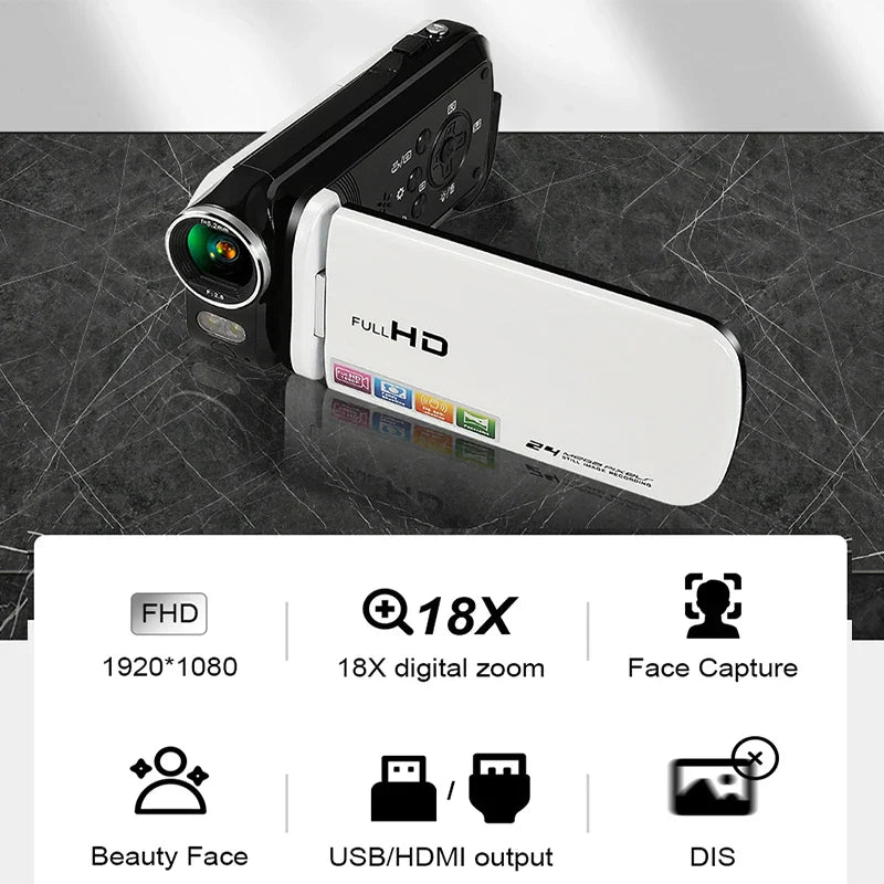 1080P Touchscreen Camera with 18X Zoom & Remote Control 16GB Card