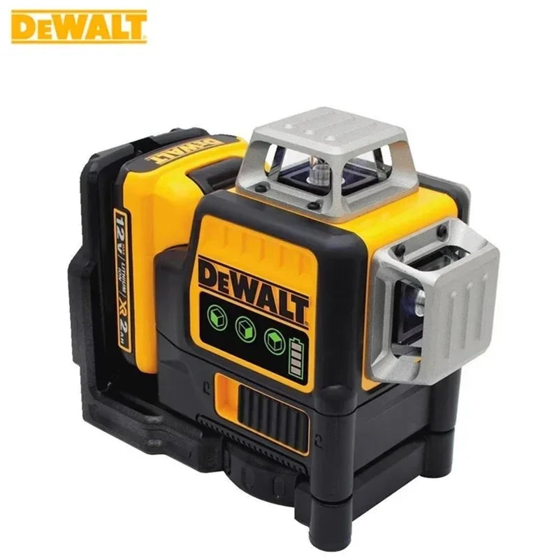 360° Green Beam Laser Level with 1x Lithium Battery 12-Line, Cordless, for Indoor & Outdoor Use