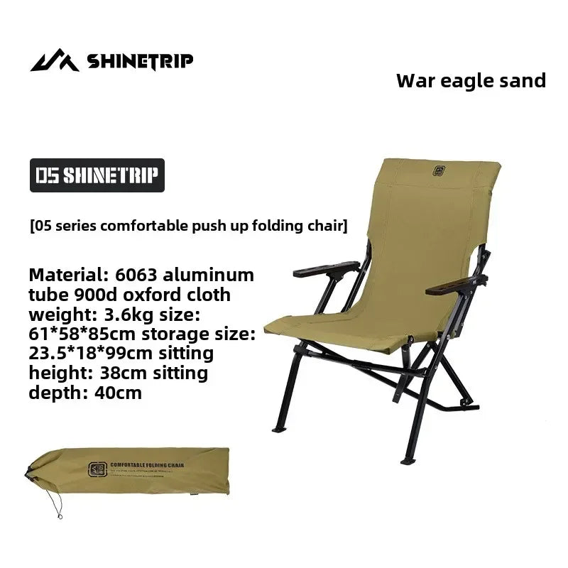Lightweight Adjustable Outdoor Chair – Relax & Recline black