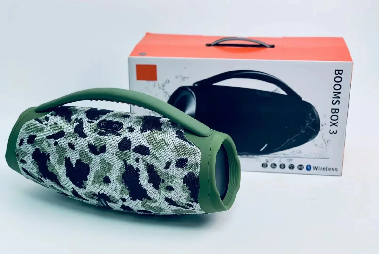 100W Outdoor Bluetooth Speaker with USB/TF/AUX Support army green