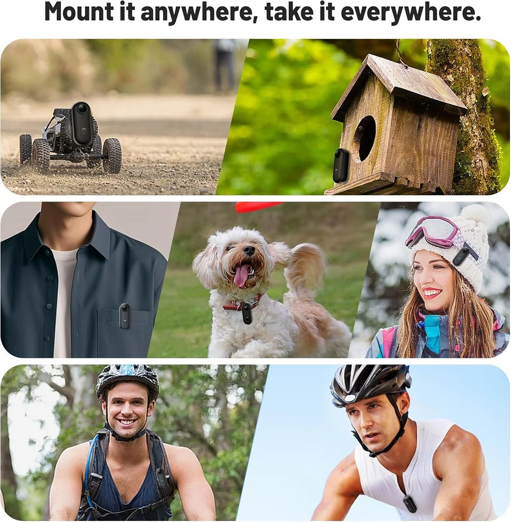 Mini 1080P Action Camera with Clip, WiFi & Wearable Accessories – FHD (Black)