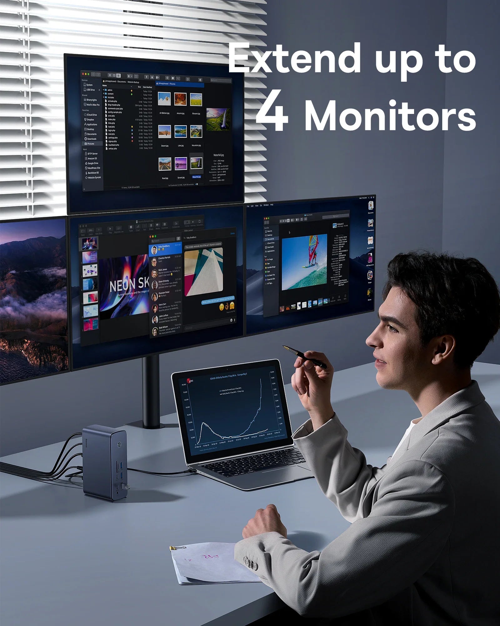 17-in-1 USB-C Docking Station with 8K Display Support