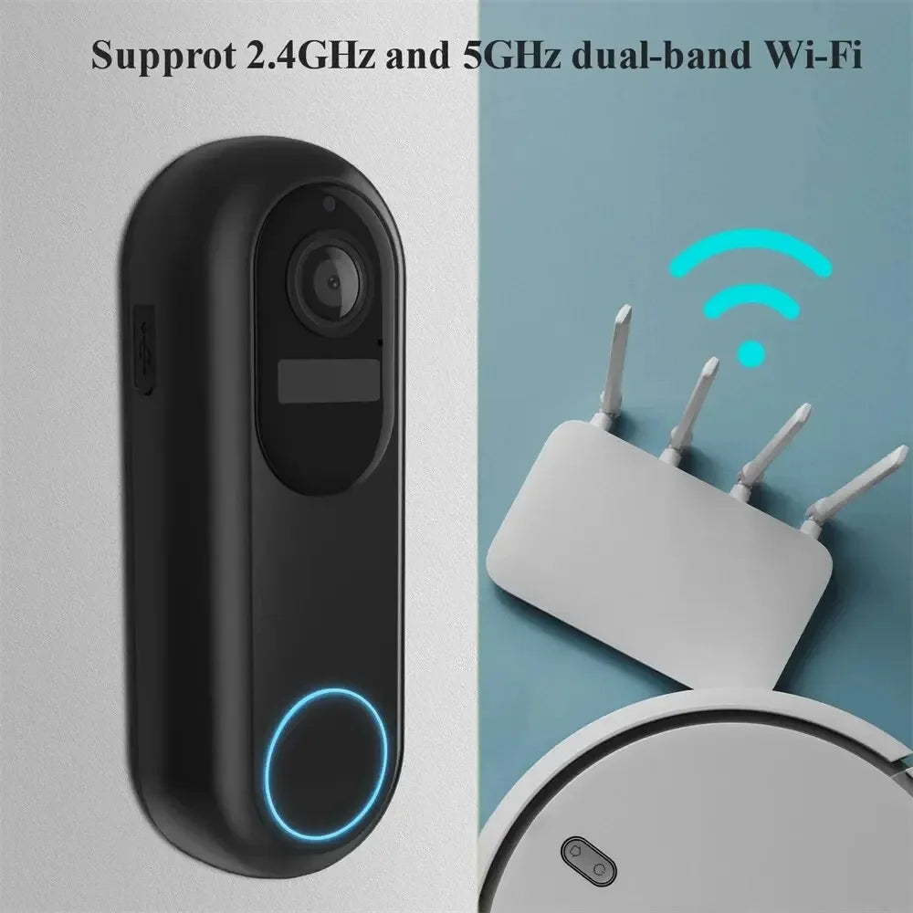 1080P Wireless Smart Doorbell with Night Vision & App Control
