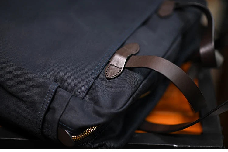 Large Canvas Travel Tote Bag – Blue, Waterproof & Durable