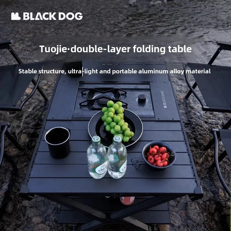 Outdoor Folding Double-Layer Picnic Table – Compact & Durable