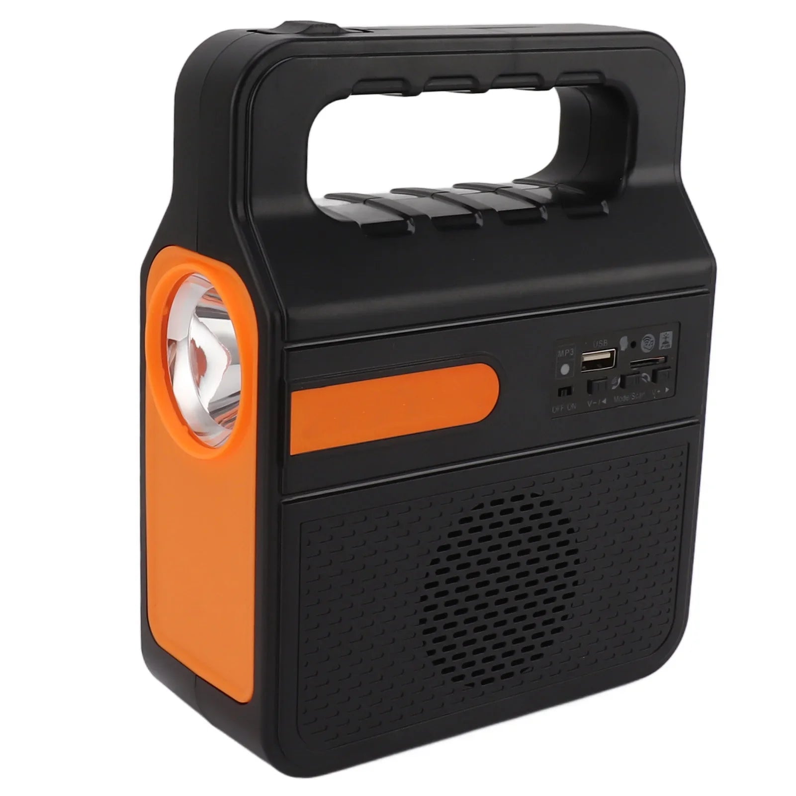 Portable 6000mAh Solar Power Bank with LED Headlight & 3 Bulbs