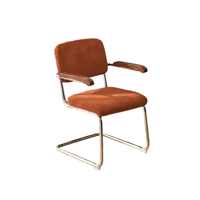 Bedroom Makeup Chair, Curved Back, Soft Fabric Seat