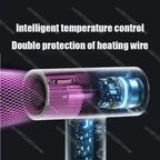 Rechargeable Travel Hair Dryer with LED Display, 3 Speed Modes & USB Type-C Charging