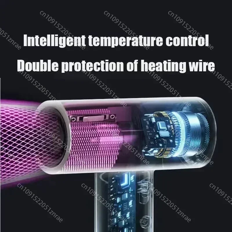 Rechargeable Travel Hair Dryer with LED Display, 3 Speed Modes & USB Type-C Charging