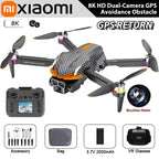 Folding Brushless Drone with 8K Triple Camera, GPS & Obstacle Avoidance