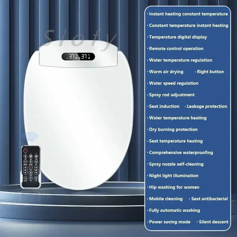 Smart Electronic Toilet Lid with Remote, Dryer, and Seat Warmer