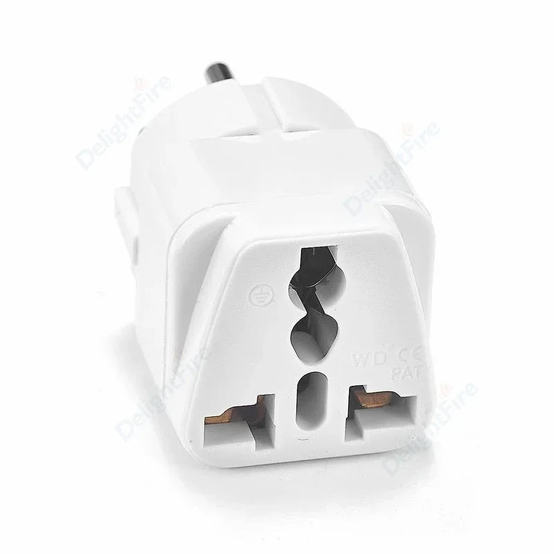 Compact 3-Pin Wall Socket Adapter for International Travel Use