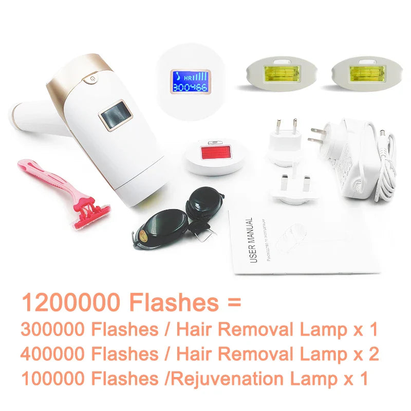 2-in-1 IPL Laser Hair Removal & Skin Rejuvenation Device