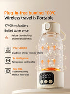 Rechargeable Electric Kettle 17400mAh with Temperature Control