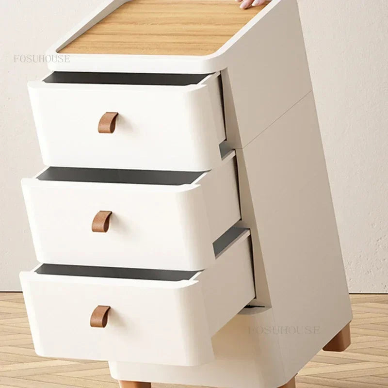 Space-Saving Plastic Bathroom Cabinet Stylish Storage for Toilet or Entryway