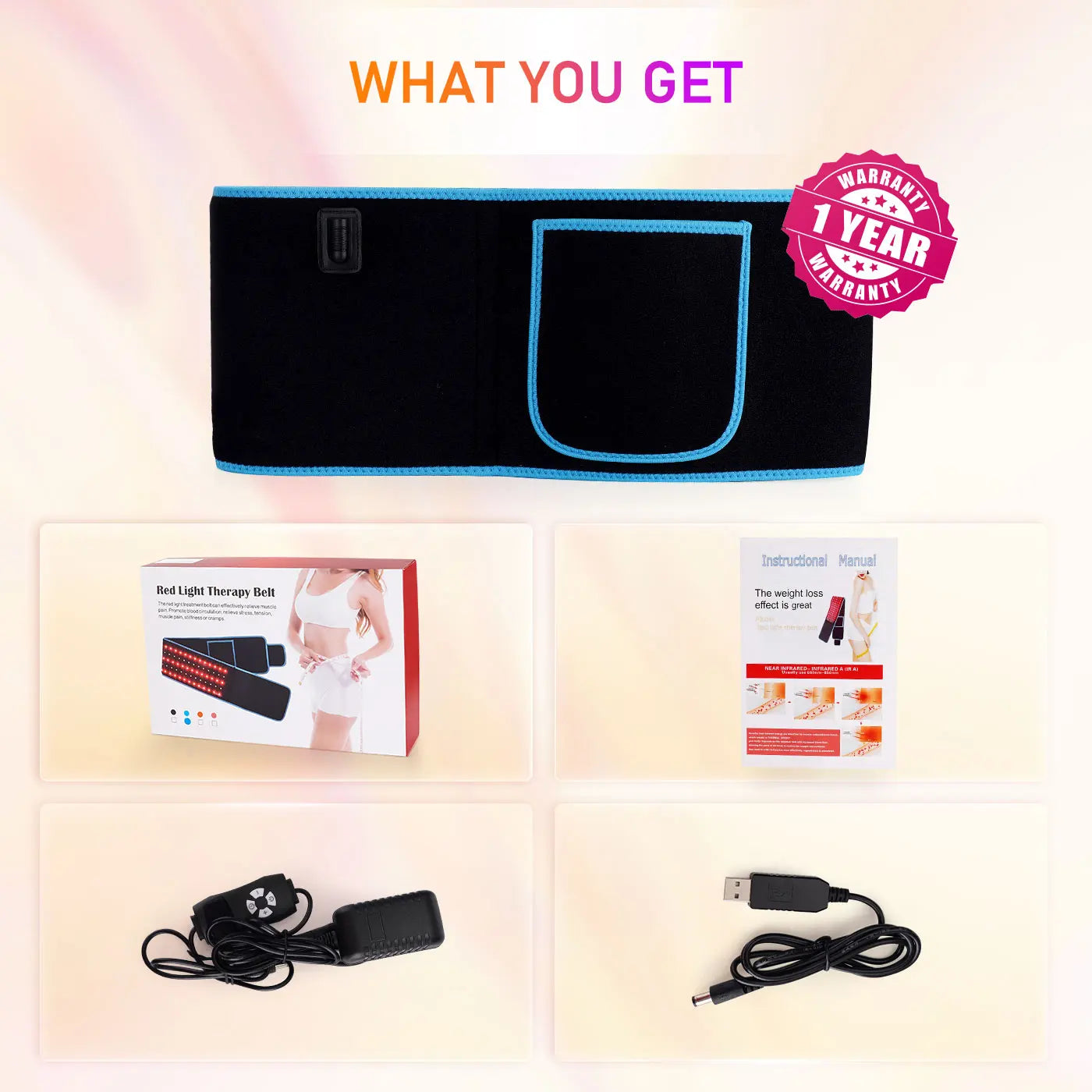 Body Slimming Belt with 105 Red Light LEDs