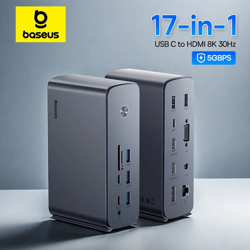 17-in-1 USB-C Docking Station with 8K Display Support