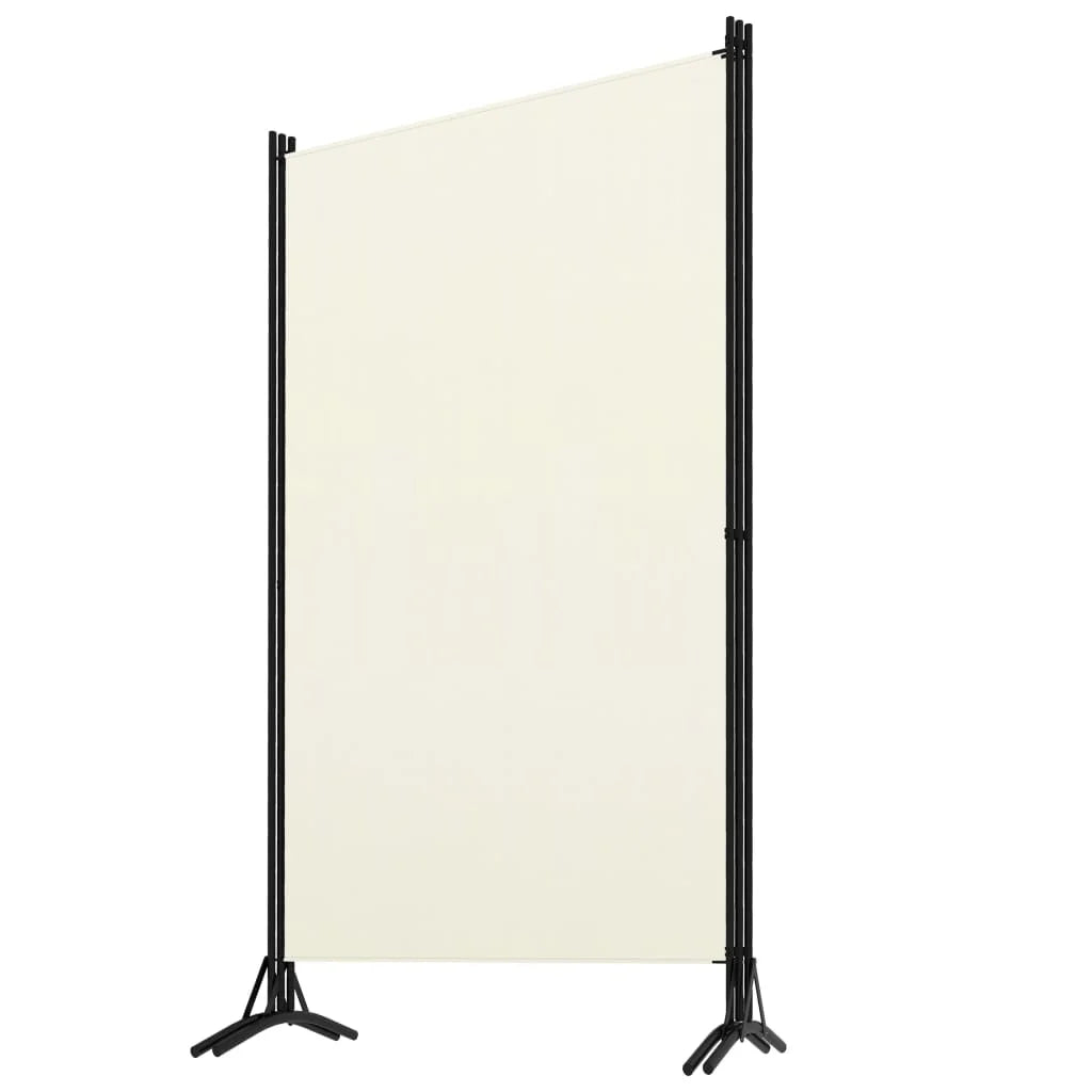 Foldable 3-Panel Room Partition Screen 260x180cm – Space Divider Cream White