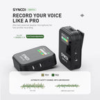 2-Transmitter Lavalier Mic with Real-Time Monitoring & Charging