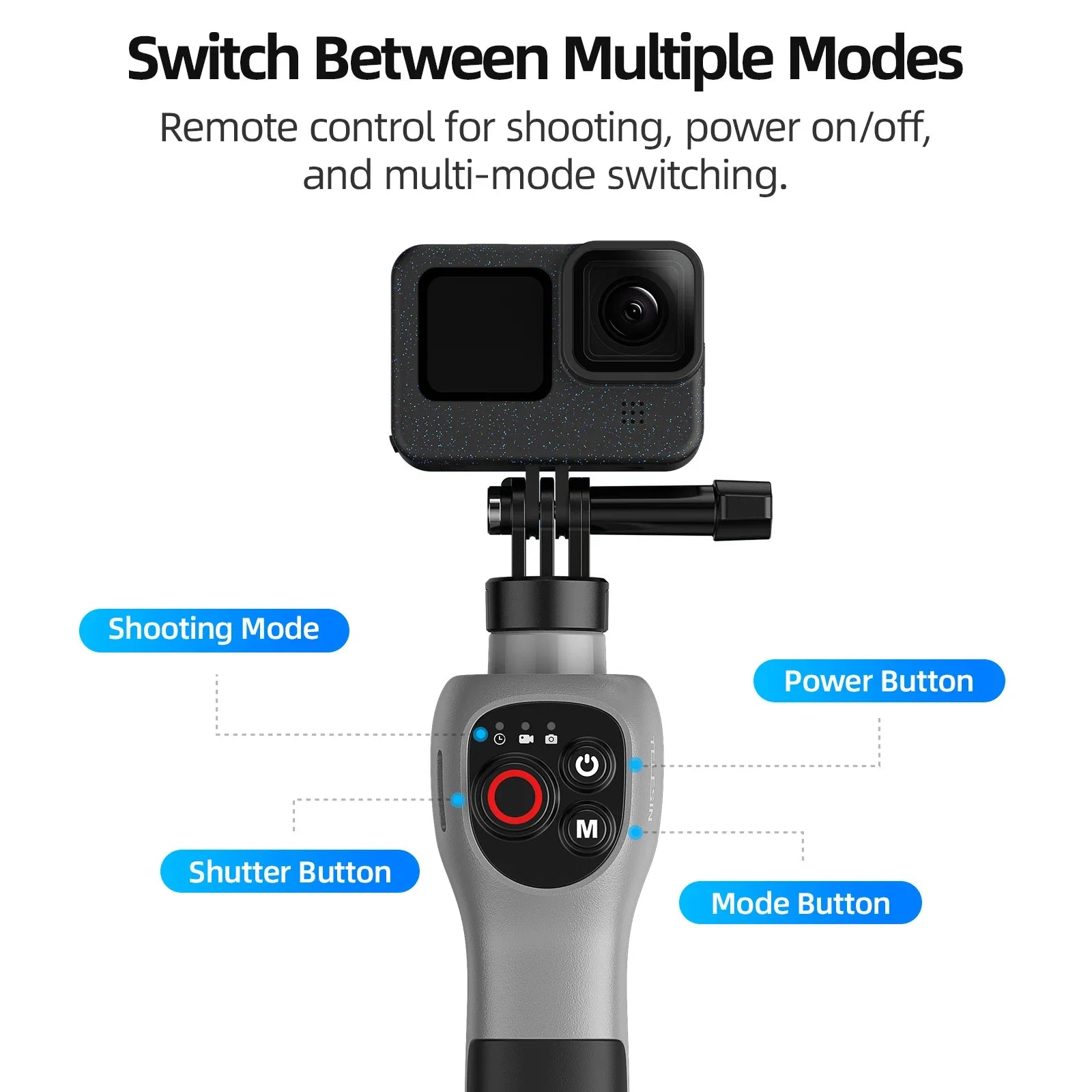 Waterproof Extendable Selfie Stick with Wireless Remote