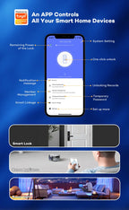 Electronic WiFi Smart Lock with Fingerprint, Code & Card Access – Fits Wooden & Steel Doors