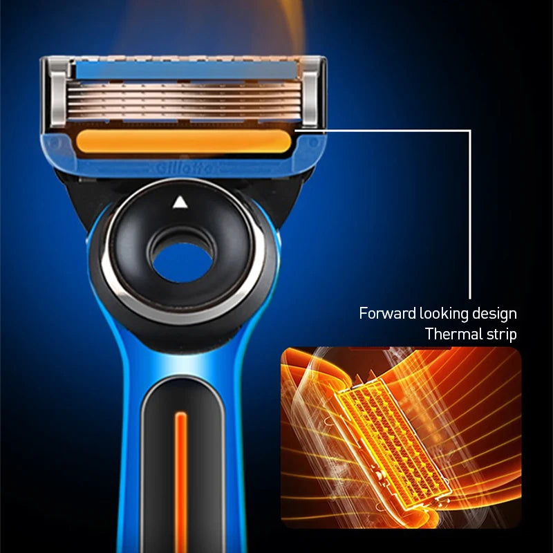 Cordless Heated Razor with 5 Nanotech Blades and Travel Case Bugatti Edition