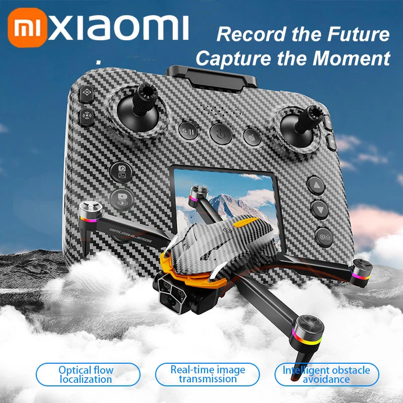 Folding Brushless Drone with Triple 8K Camera, Obstacle Avoidance, Black