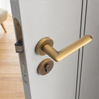 Mute Interior Door Lock, Brass Handle, Bedroom Privacy