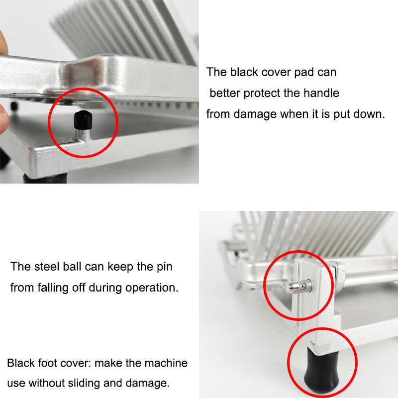 1cm Stainless Steel Wire Cheese Slicer Compact Aluminum Cutter for Soft Cheese & Sausages