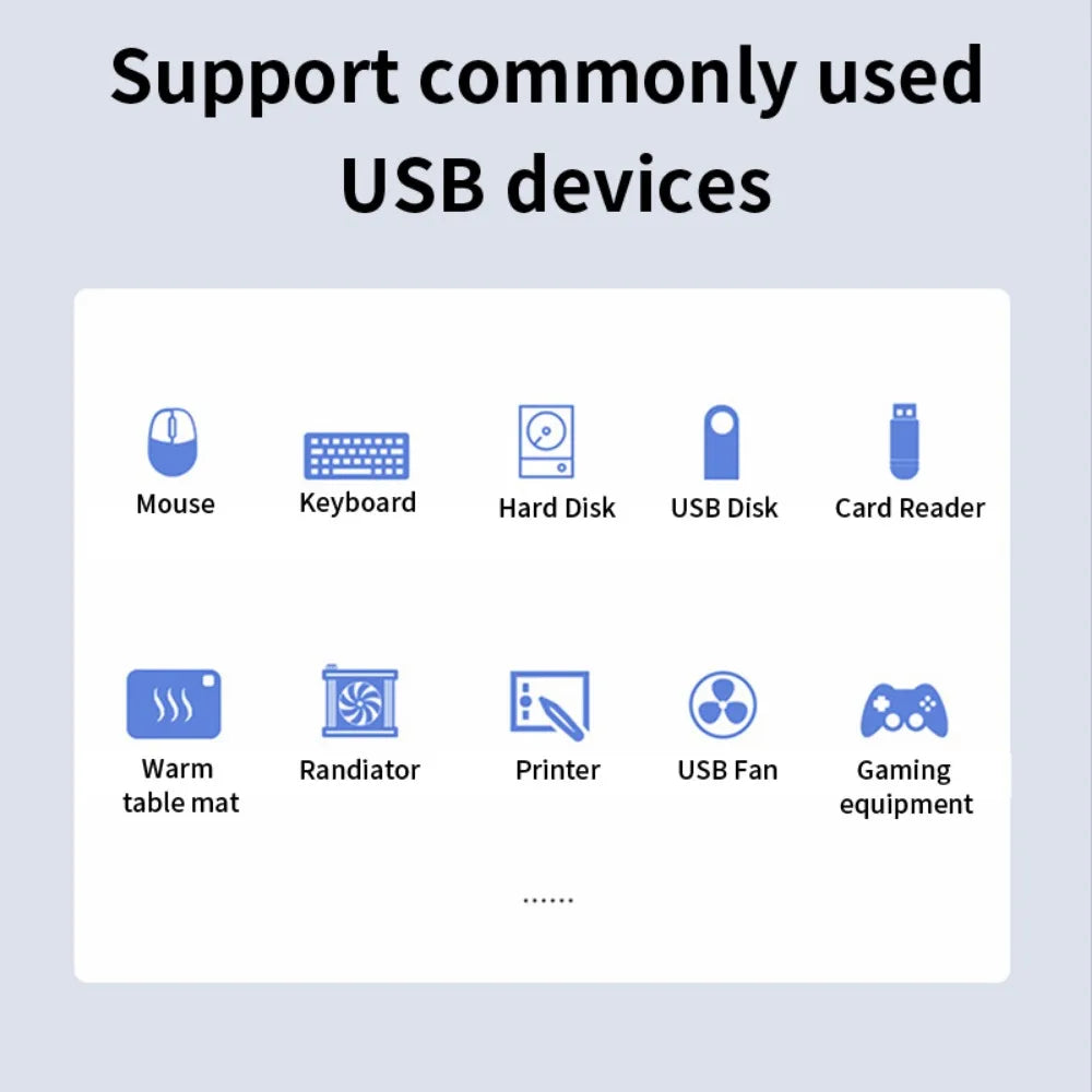 20-Port High-Speed USB Hub with 90W Power Adapter – Efficient Multi-Device Charging & Sync