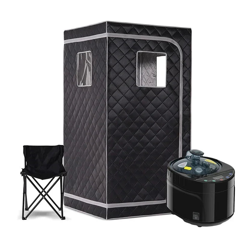 Home Steam Sauna 4L 1600W Full Size Black Gray Set