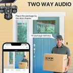 Outdoor 15MP Triple Lens 4G Solar Security Camera with Auto Tracking & Night Vision
