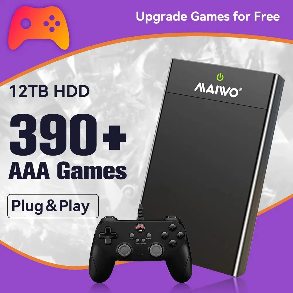 12TB Retro Game Console HDD with 390+ AAA Titles