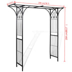 Metal Garden Arch 2m High – Weatherproof Trellis for Roses, Vines & Outdoor Decor