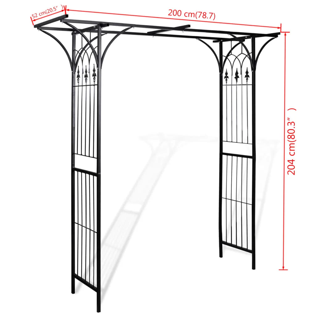 Metal Garden Arch 2m High – Weatherproof Trellis for Roses, Vines & Outdoor Decor