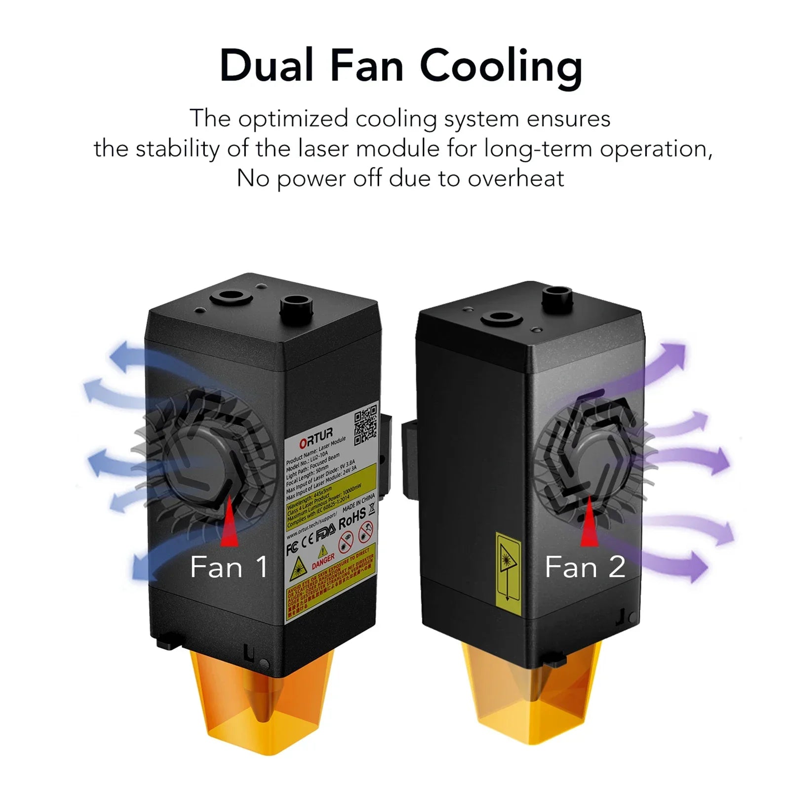 10W Laser Module with 0.07mm Focus for Precision Engraving