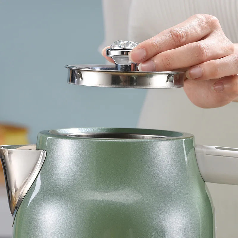 1.7L Electric Kettle 304 Stainless Steel Quick Boil Temperature Control Teapot 1800W