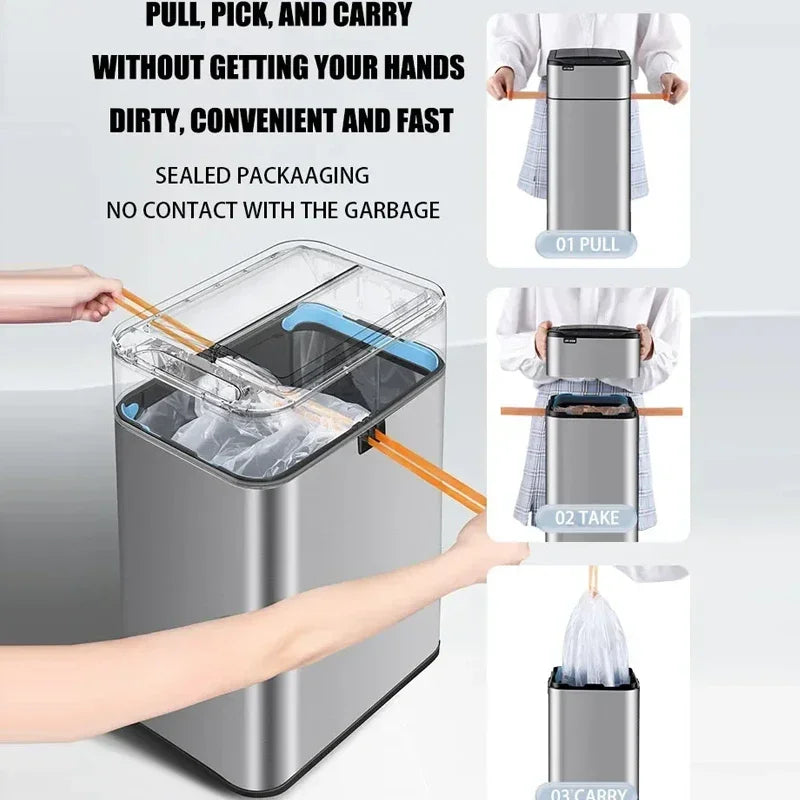 20L Smart Sensor Kitchen Trash Can Stainless Steel