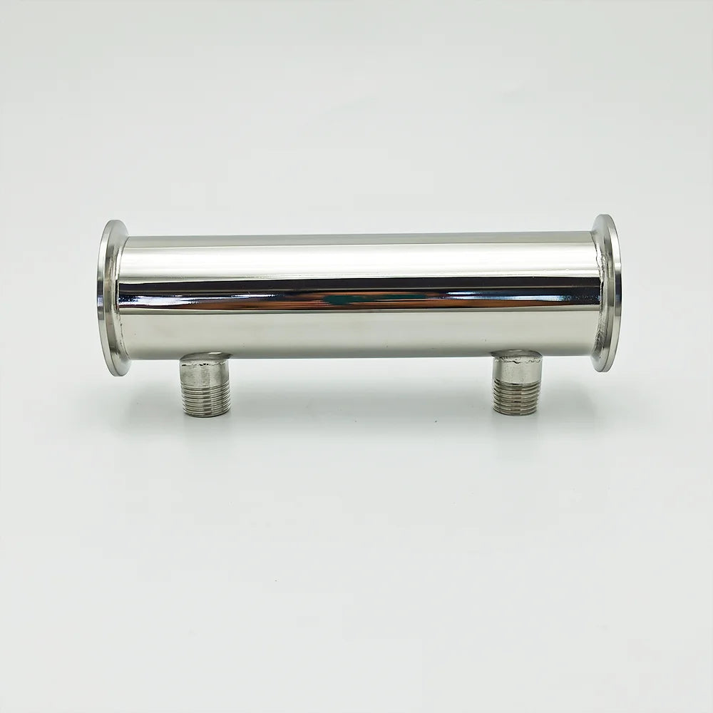 2-Inch Stainless Steel Reflux Condenser 8-Tube Cooling, 200mm, 304 Steel, Tri-Clamp Fitting