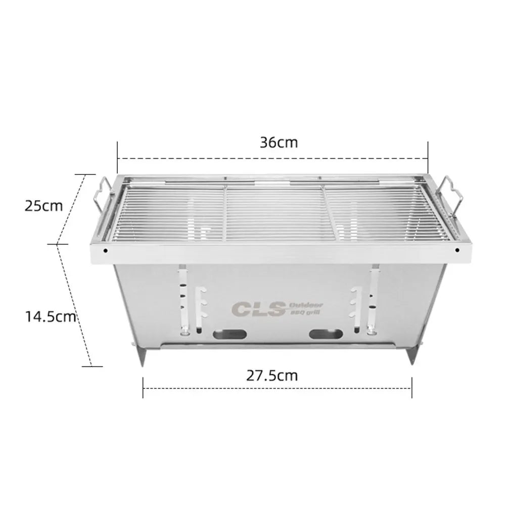 Outdoor Camping BBQ Stove – Compact Folding 304 Steel Grill