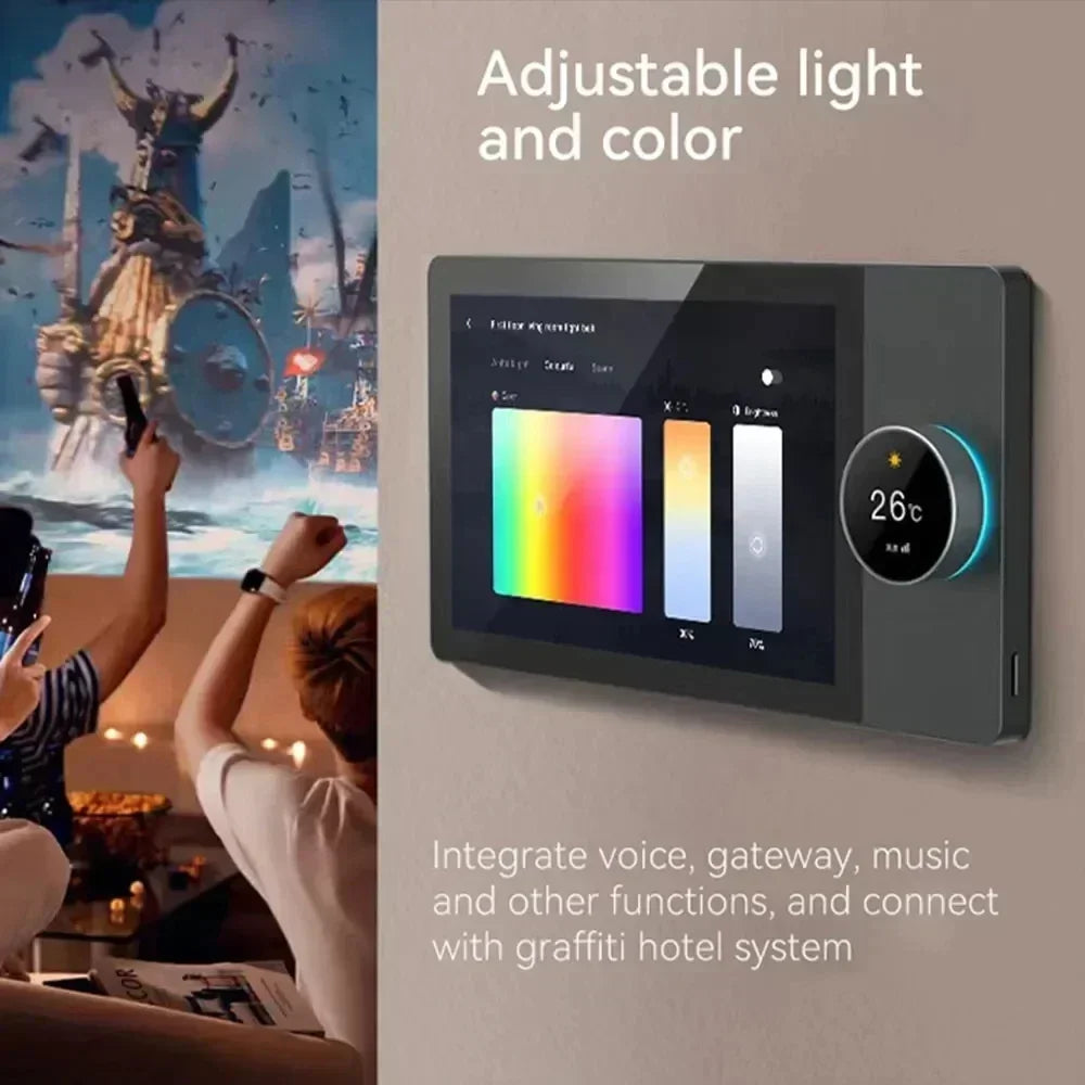 6-Inch Smart Home Panel with Knob and Voice Control