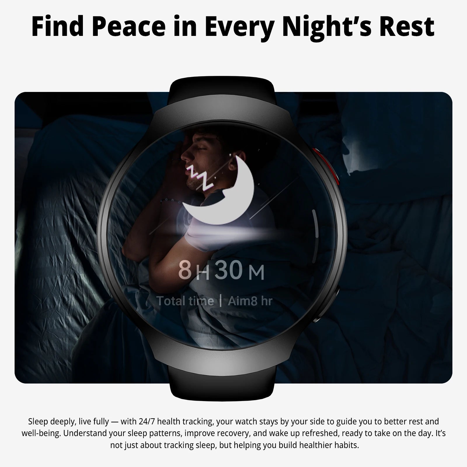 1.43" AMOLED Waterproof Smartwatch with Music Control, Heart Rate & Sleep Tracking
