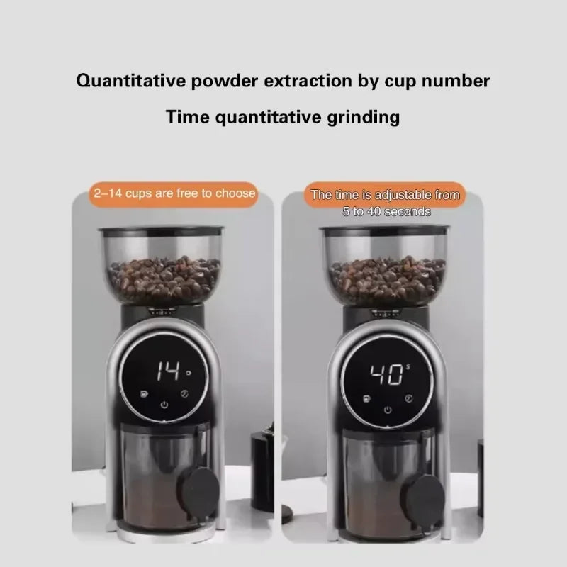 Portable Electric Espresso Grinder with Precision CNC Steel Burrs