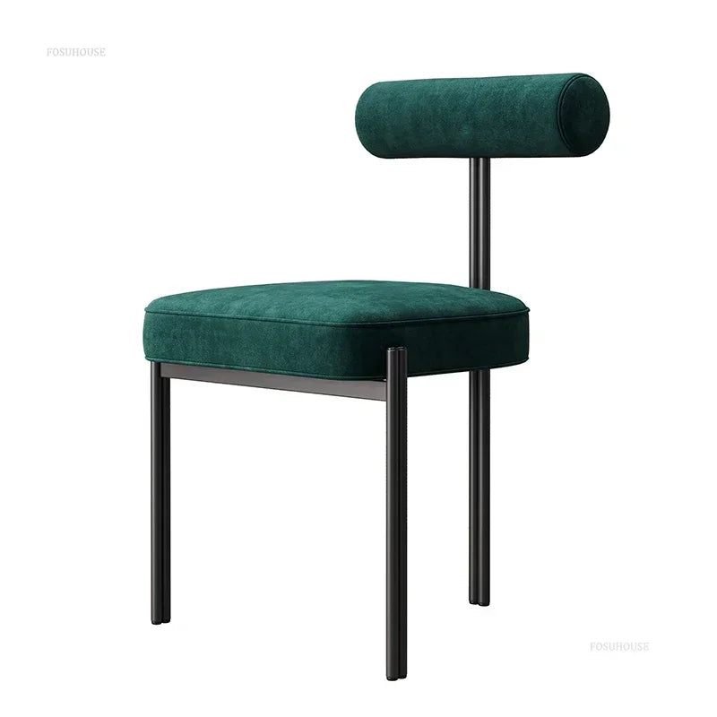 Green Leisure Dining Chair with Backrest Ideal for Home Use