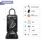 Outdoor Waterproof Key Storage Box with Smart App Control & Fingerprint Unlock